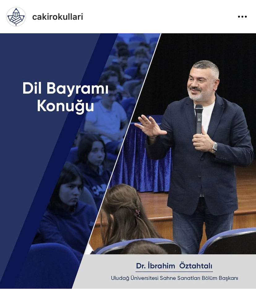 Dil Bayramında Kurucumuz Dr.İbrahim İ. ÖZTAHTALI Özel Çakır Okullarının konuğu olarak "Dil ve Toplumsal Bilinç" üzerine keyifli bir söyleşi gerçekleştirdi..