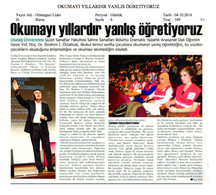 Dr.İbrahim İ. ÖZTAHTALI